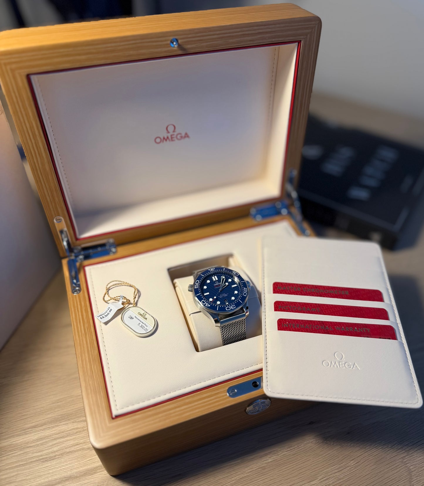 Seamaster Diver 300 42mm Steel on rubber strap and Grade 2 Titanium mesh bracelet, Unworn