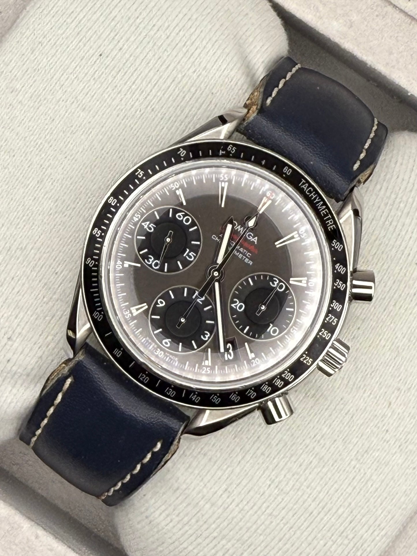 Omega Speedmaster Date Grey Dial Steel Men’s Watch – A Timeless Icon